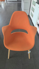 Fritz Hansen Swan Chair Sessel (Arne Jacobsen), Stoff Dunkelorange