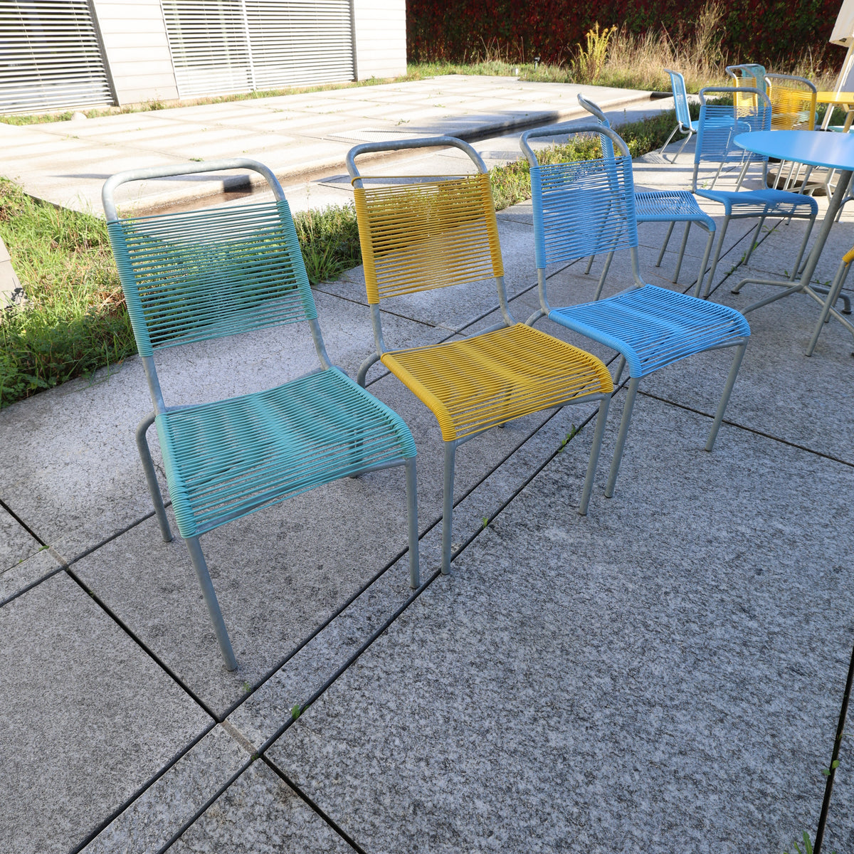 Embru Altorfer Gartenstuhl (Spaghetti-Stuhl), Gelb
