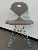 Vitra Eames Wire Chair DKR, Chrom mit Sitzkissen Grau