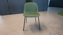 Muuto Fiber Lounge Chair Sessel, Tube Base, Stoff Gelb