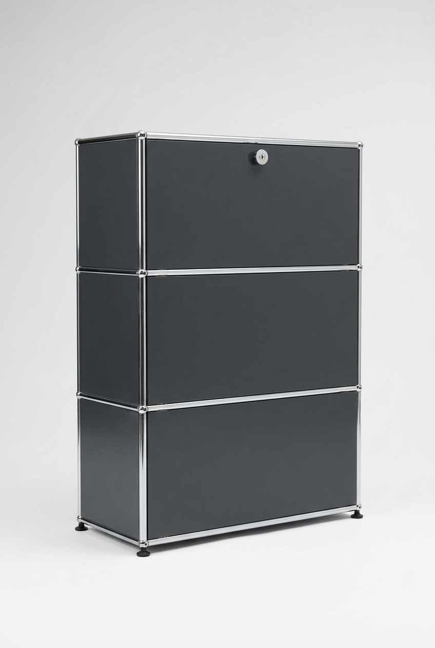 USM Haller Regal 1x3, Ausziehtüre, Ausziehtablar