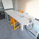 Bachmann Konferenztisch elektrisch höhenverstellbar, Weiss, 310×100 cm