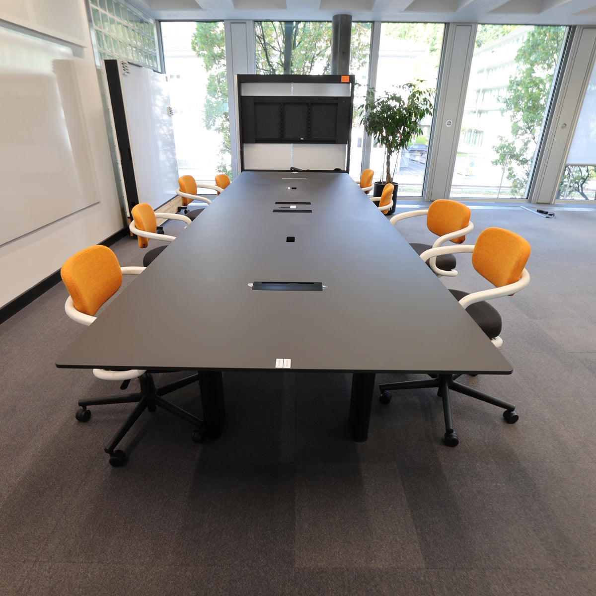 Vitra Pier Co-Working Table Grosstisch, Schwarz, 380 × 140 cm