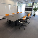 Vitra Pier Co-Working-Tisch, Schwarz, 440 × 140 cm