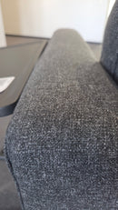 IKEA Pärup 2er-Sofa, Stoff Grau, Gestell Eiche, 166 cm