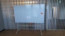 Whiteboard mobil auf Rollen, Weiss, B 150 × H 195 cm
