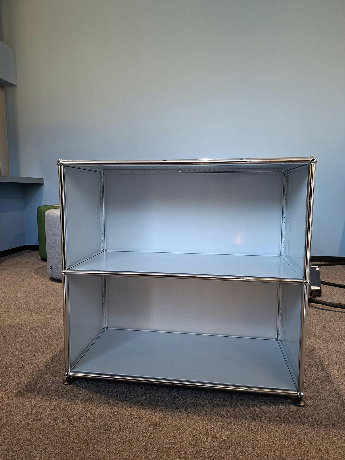 USM Haller Regal 1x2, Lichtgrau, ohne Fronten