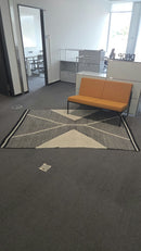 Miinu Designer-Teppich, Muster Schwarz/Grau, 225 × 155 cm
