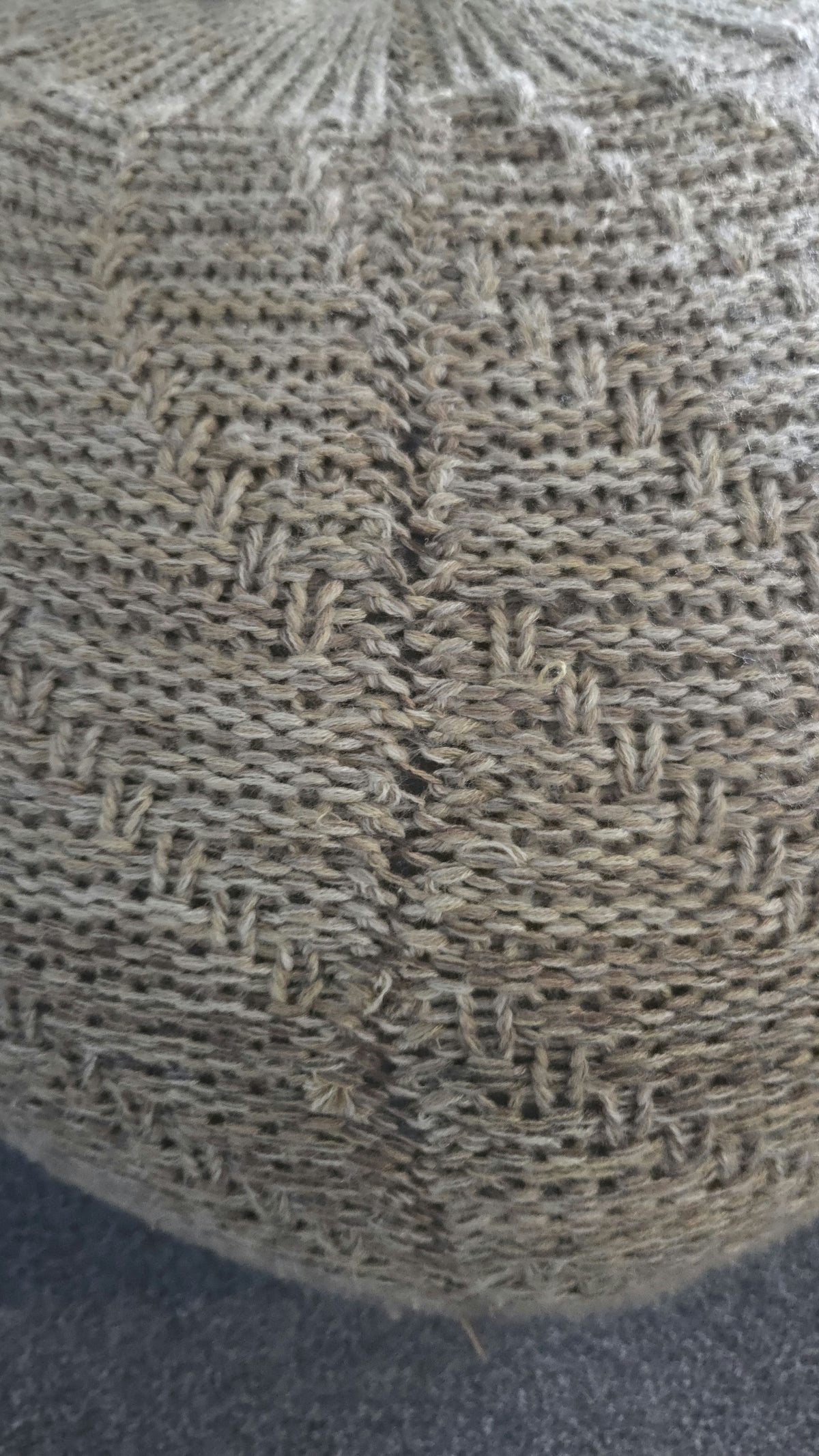 IKEA Sandared Pouf, Beige, Ø 50 cm – leicht gebraucht