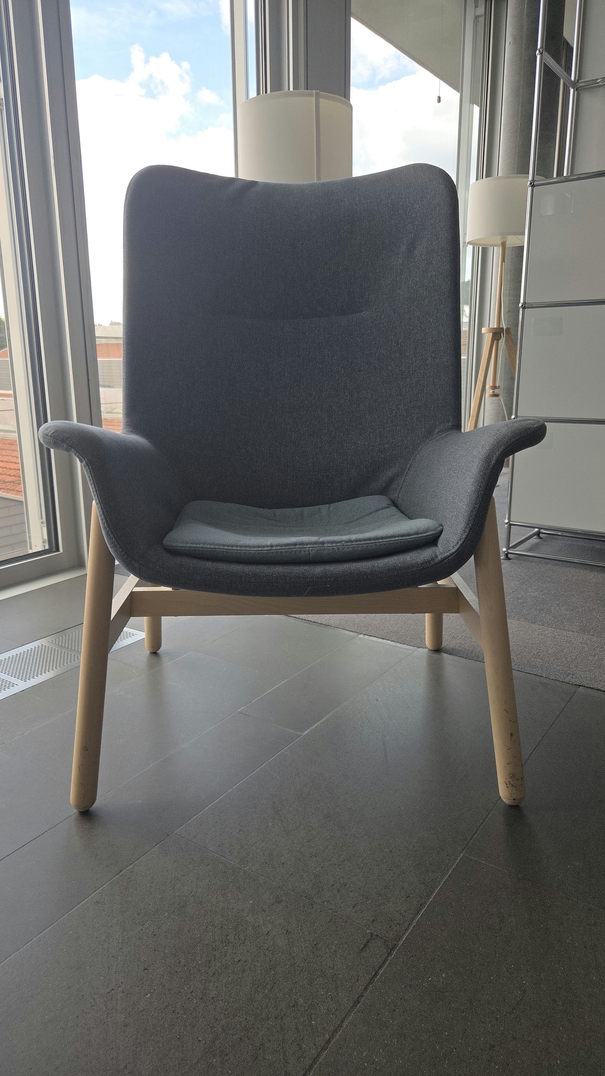 IKEA Vedbo Sessel mit hoher Rückenlehne, Blau