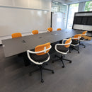 Vitra Pier Co-Working Table Grosstisch, Schwarz, 380 × 140 cm
