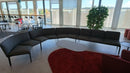 Lapalma ADD Modulsofa, Stoff Grau, Gestell Schwarz, 460 × 130 cm