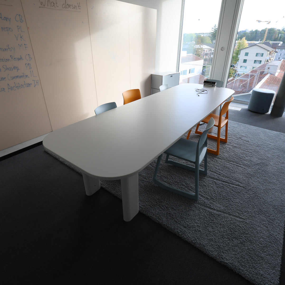 Bachmann Konferenztisch elektrisch höhenverstellbar, Weiss, 310×100 cm
