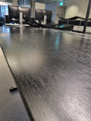 Elektrisch höhenverstellbarer USM Kitos E Plus Tisch - Eiche schwarz 200x100cm