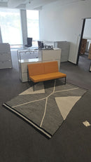Miinu Designer-Teppich, Muster Schwarz/Grau, 225 × 155 cm