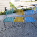 Embru Altorfer Gartenstuhl (Spaghetti-Stuhl), Blau