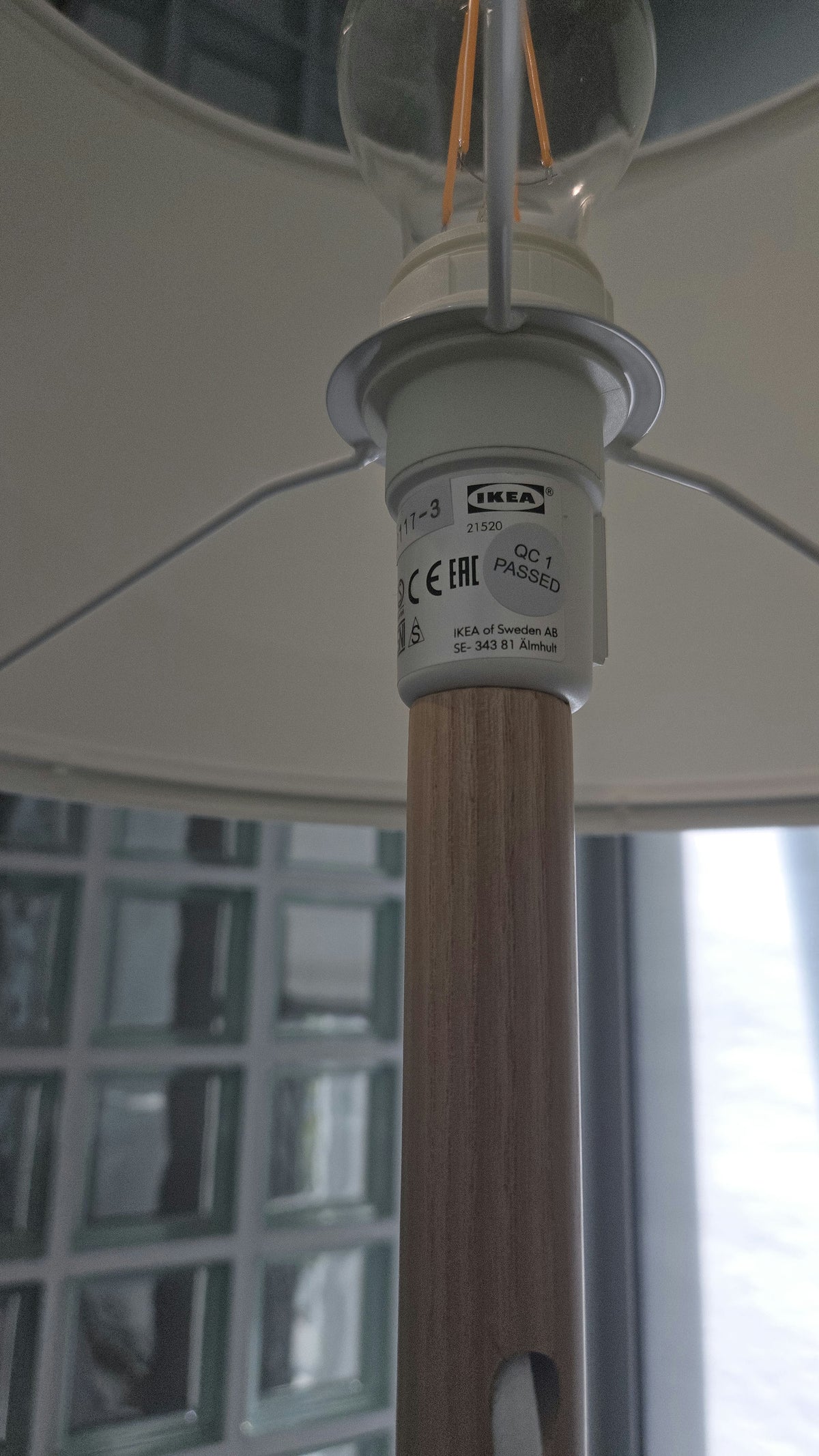 IKEA Lauters Stehleuchte, Esche / Weiss