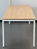 Assmann Solos Konferenztisch, Eiche, Gestell Weiss, 240 × 80 cm