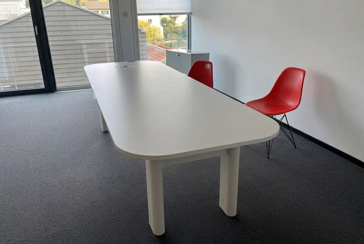 Bachmann Konferenztisch elektrisch höhenverstellbar, Weiss, 310×100 cm