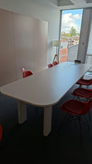 Bachmann Konferenztisch elektrisch höhenverstellbar, Weiss, 310×100 cm